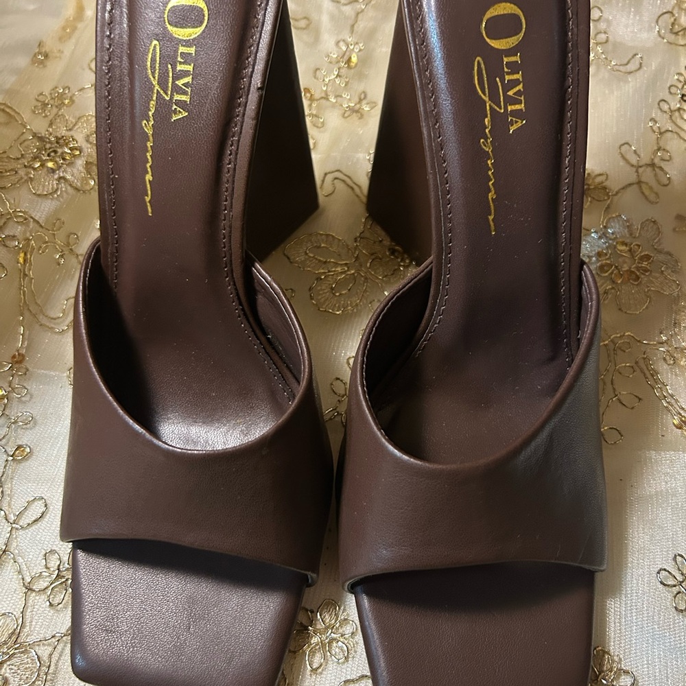 Olivia Jaymes Brown Heeled Sandals